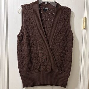 Brown vest size large with open weave